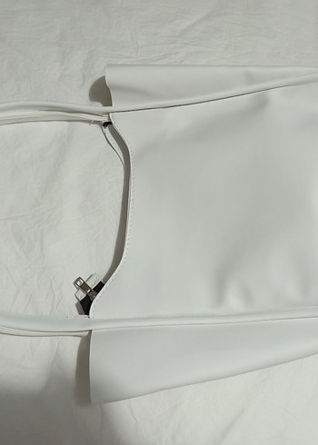 Beyaz Minimalist Kadın Omuz Çantası - Görsel 5