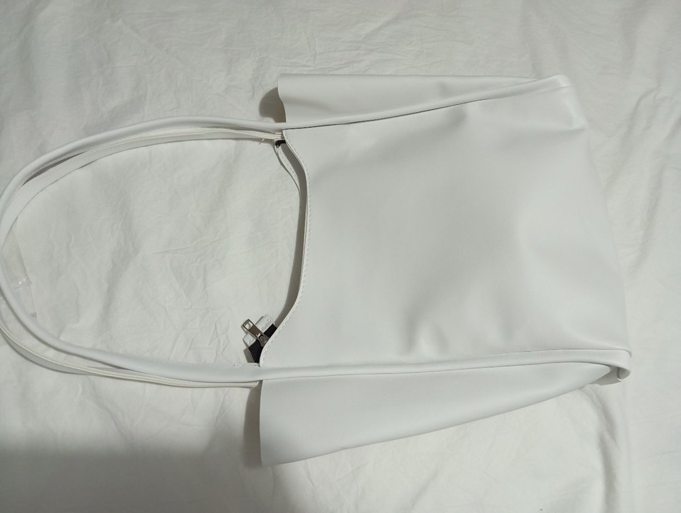 Beyaz Minimalist Kadın Omuz Çantası - Görsel 5