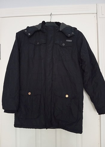 Erkek Çocuk Siyah Düğmeli Kaban - Görsel 7