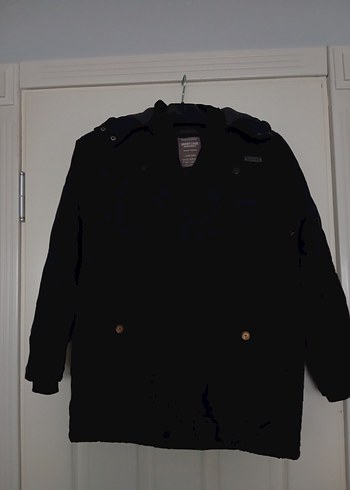 Erkek Çocuk Siyah Düğmeli Kaban - Görsel 2