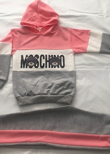 Kapüşonlu, Örme, Bol Kesim Kız Eşofman Takımı - Görsel 5