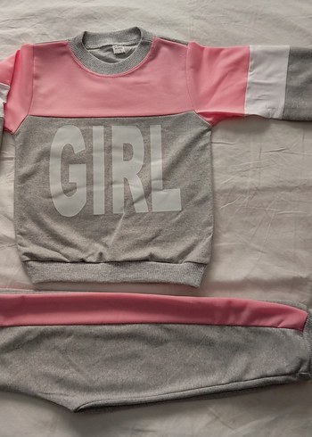 Kapüşonlu, Örme, Bol Kesim Kız Eşofman Takımı - Görsel 4