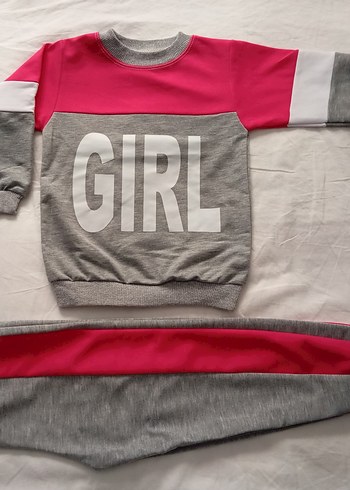 Kapüşonlu, Örme, Bol Kesim Kız Eşofman Takımı - Görsel 6