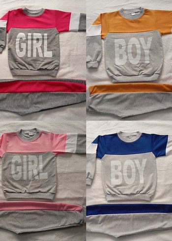 Gri Baskılı Erkek Çocuk Sweatshirt ve Eşofman Takımı - Görsel 8