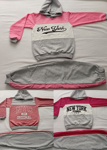 Gri Baskılı Erkek Çocuk Sweatshirt ve Eşofman Takımı - Görsel 2