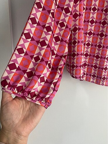 Pembe Saten Gömlek - Görsel 5