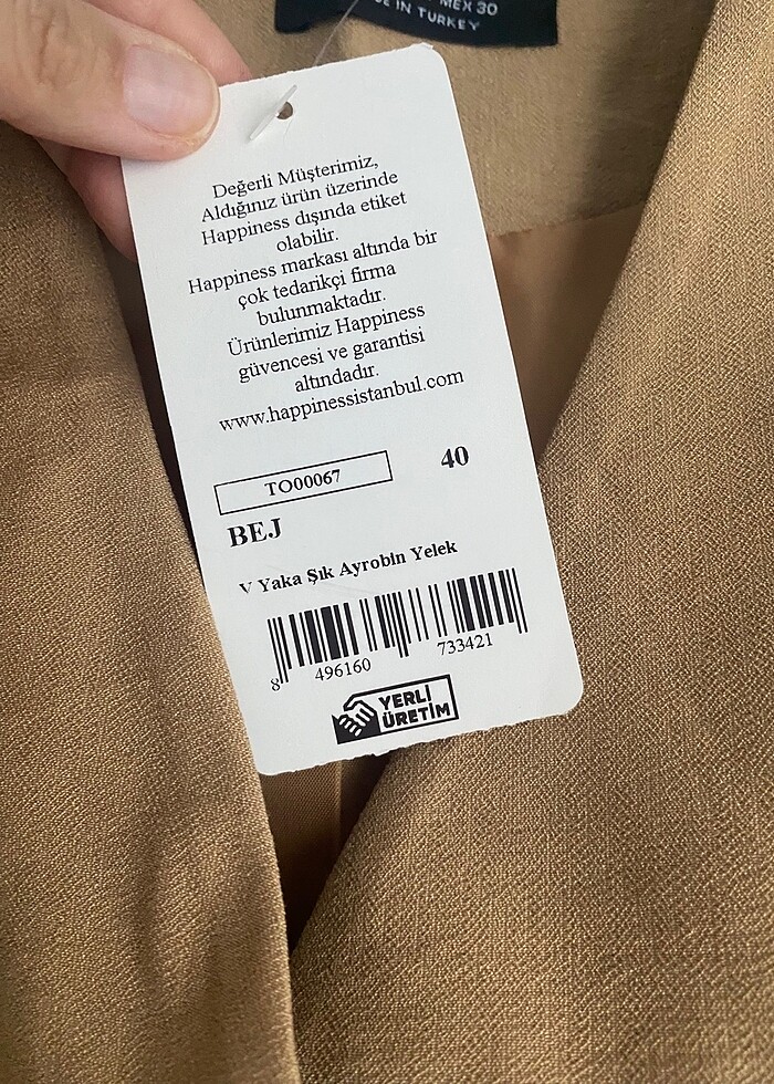 Bej Yelek - Görsel 2