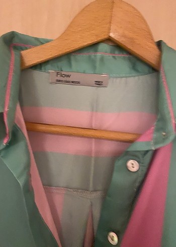Pembe-Yeşil Çizgili Gömlek - Görsel 3