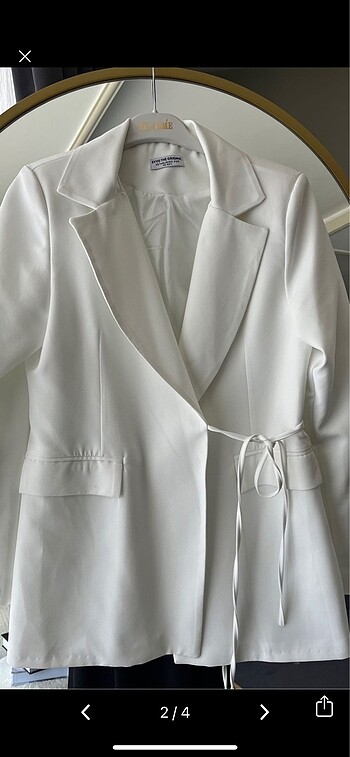 42 Beden beyaz Renk Blazer ceket