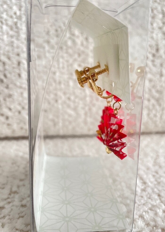 Klipsli Yelpaze Küpe Japonya - Görsel 5