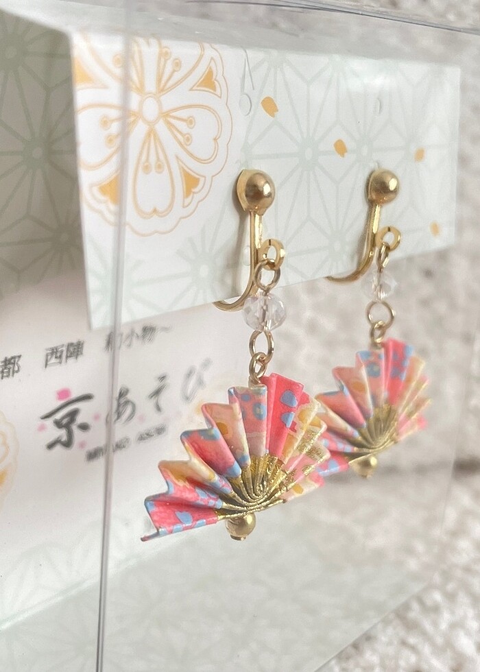 Klipsli Yelpaze Küpe Japonya - Görsel 2