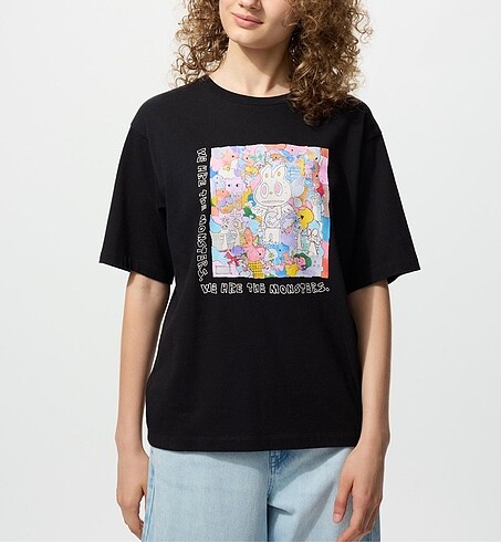 Uniqlo LABUBU × UNIQLO ORİJİNAL T-shirt Siyah