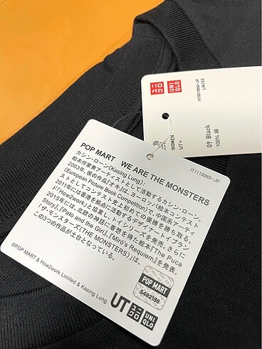 LABUBU × UNIQLO ORİJİNAL T-shirt Siyah - Görsel 7