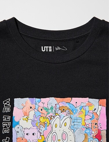m Beden LABUBU × UNIQLO ORİJİNAL T-shirt Siyah
