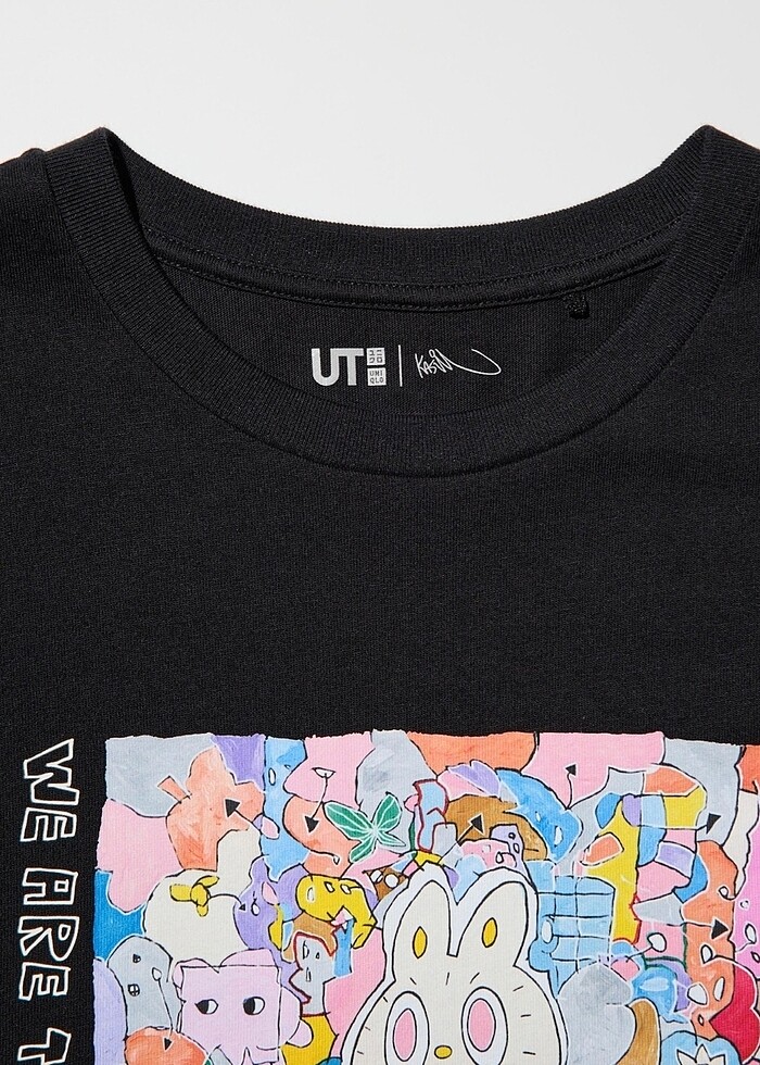 LABUBU × UNIQLO ORİJİNAL T-shirt Siyah - Görsel 3