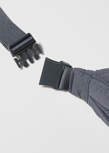 UNIQLO Round Mini Shoulder Bag Çanta Gri - Görsel 4