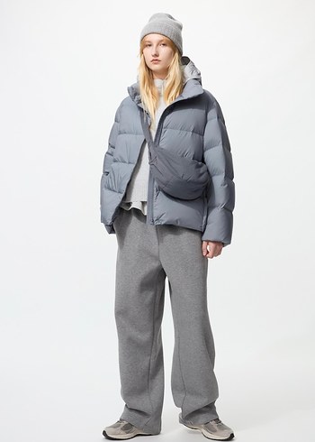 UNIQLO Round Mini Shoulder Bag Çanta Gri - Görsel 5