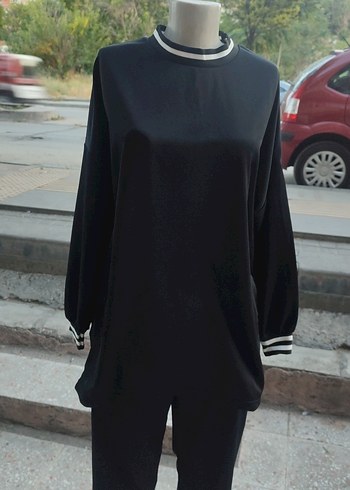 Diğer Siyah Kadın Sweatshirt ve Pantolon Takımı