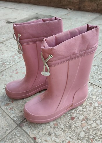 Kız Çocuk Pembe Kauçuk Botlar - Görsel 3
