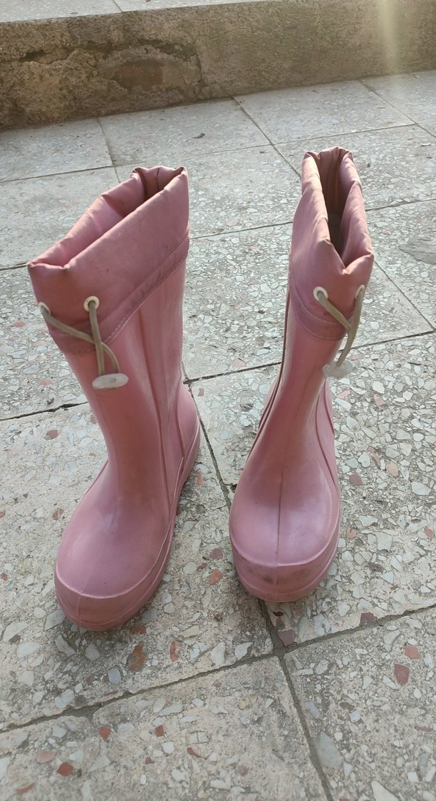 Kız Çocuk Pembe Kauçuk Botlar - Görsel 2