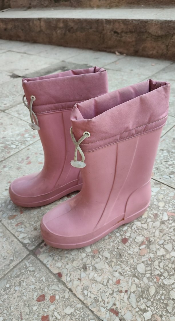 Kız Çocuk Pembe Kauçuk Botlar - Görsel 3