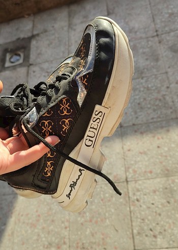 Kahverengi Yılan Desenli Platform Spor Ayakkabı - Görsel 2