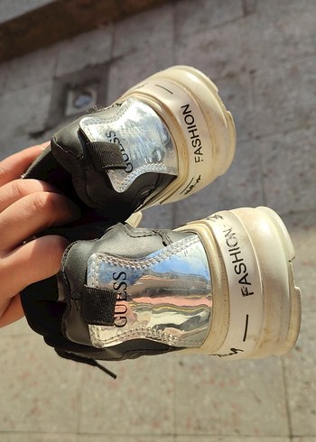 Kahverengi Yılan Desenli Platform Spor Ayakkabı - Görsel 4