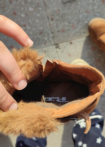 Kahverengi Süet Kürklü Dolgu Topuk Bot - Görsel 6