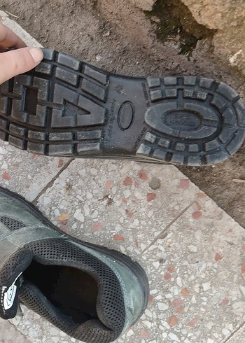 Cırt Cırtlı Siyah Gri Erkek işci ayakkabısı - Görsel 6