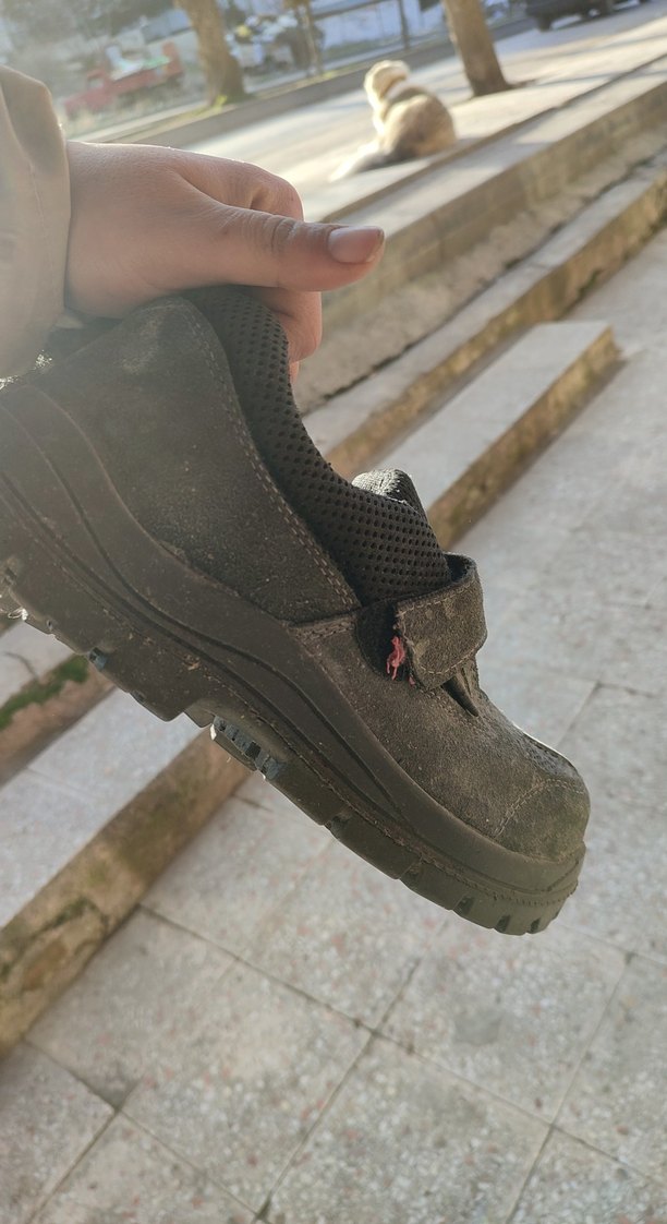 Cırt Cırtlı Siyah Gri Erkek işci ayakkabısı - Görsel 4