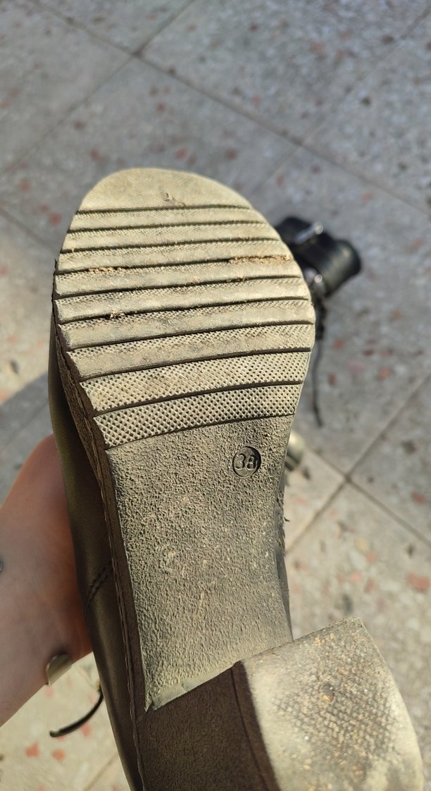 Greyder Kadın Siyah Deri Gotik Topuklu Botlar - Görsel 5