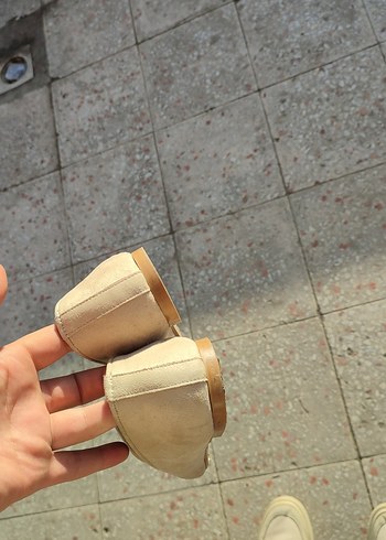 Bej Süet Tokalı Kadın Loafer - Görsel 3