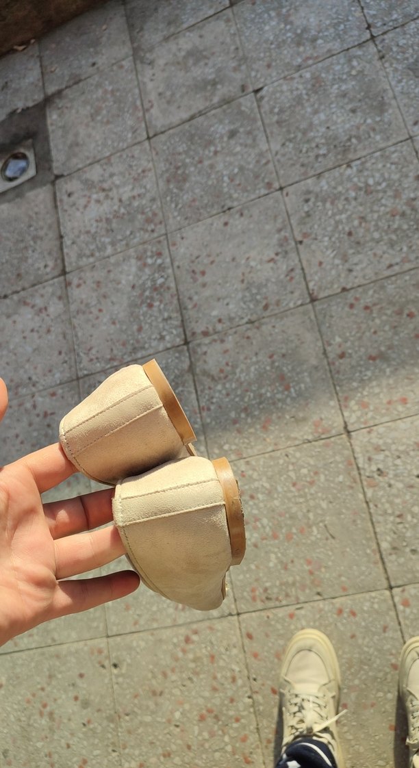 Bej Süet Tokalı Kadın Loafer - Görsel 3