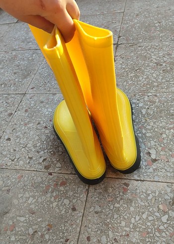 Sarı Kadın Lastik Yağmur Çizmesi - Görsel 4