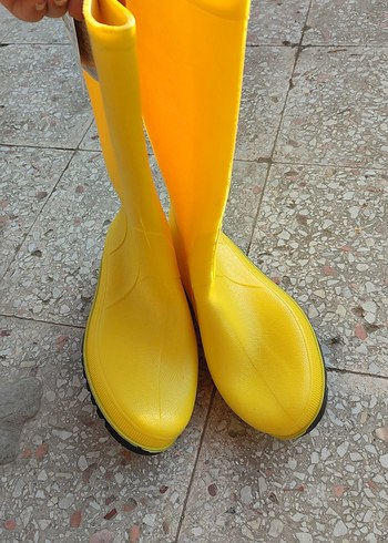 Sarı Kadın Lastik Yağmur Çizmesi - Görsel 3