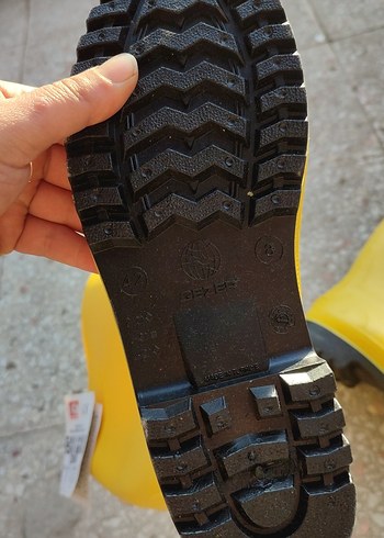 Sarı Kadın Lastik Yağmur Çizmesi - Görsel 2