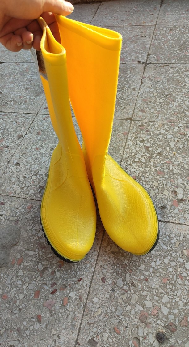 Sarı Kadın Lastik Yağmur Çizmesi - Görsel 3