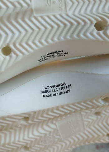 Düğmeli Beyaz Platform Terlikler - Görsel 3