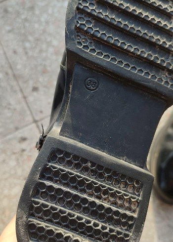 Kadın Siyah Lastik Topuklu Goth Bot - Görsel 5