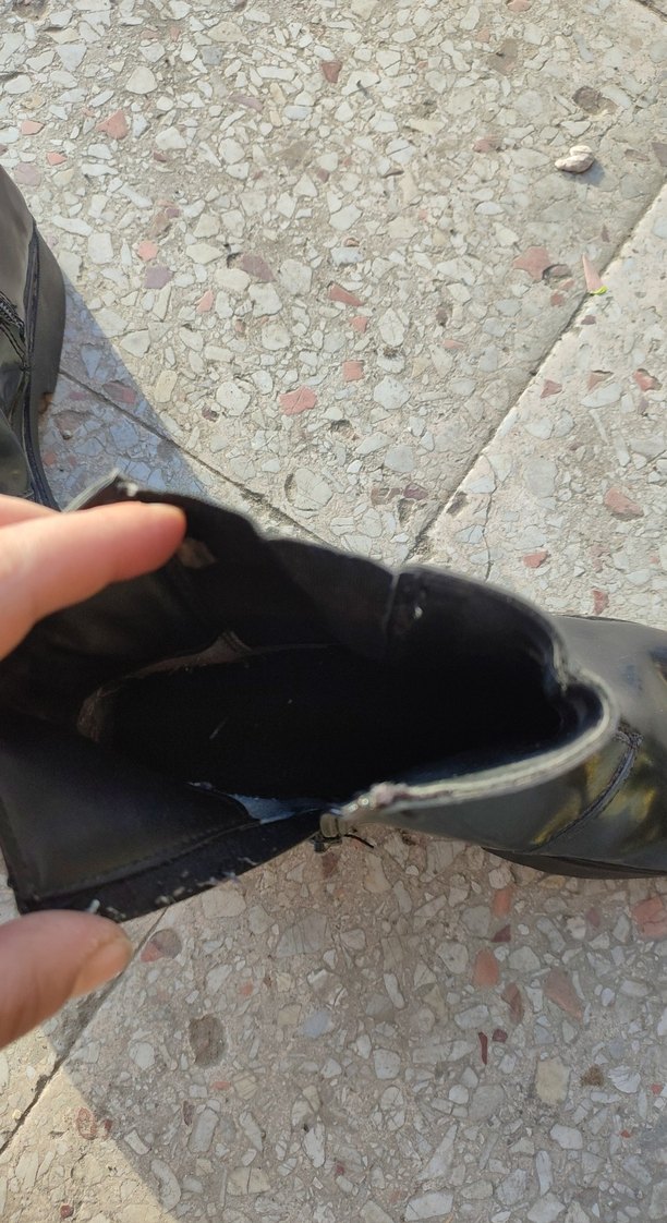 Kadın Siyah Lastik Topuklu Goth Bot - Görsel 4