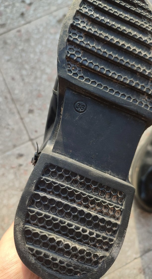 Kadın Siyah Lastik Topuklu Goth Bot - Görsel 5