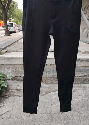 Kadın Siyah Regular Fit Spor Kumaş Pantolon