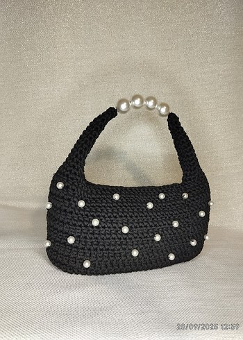 Jodie incili Siyah Çanta - Görsel 8