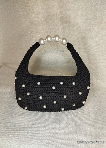 Jodie incili Siyah Çanta - Görsel 7