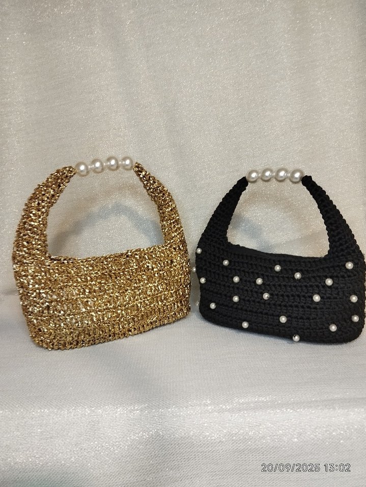 Jodie incili Siyah Çanta - Görsel 5