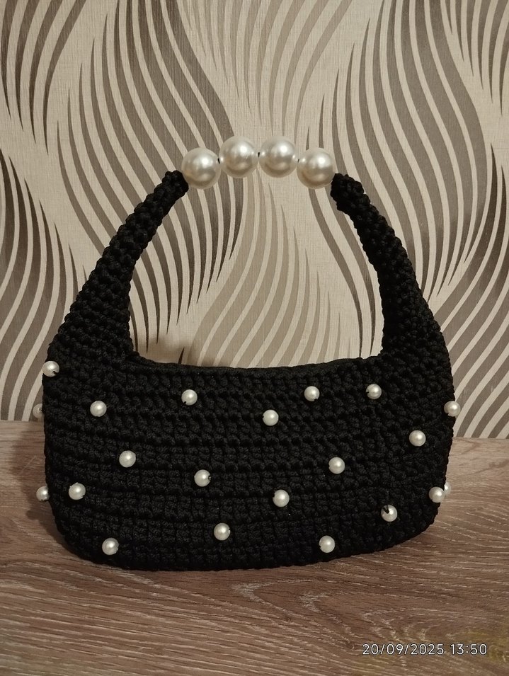 Jodie incili Siyah Çanta - Görsel 2