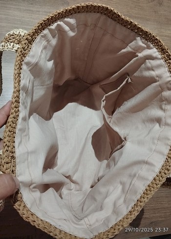 Büyük boy Kafes Model Kemerli Hasır Çantalar - Görsel 5