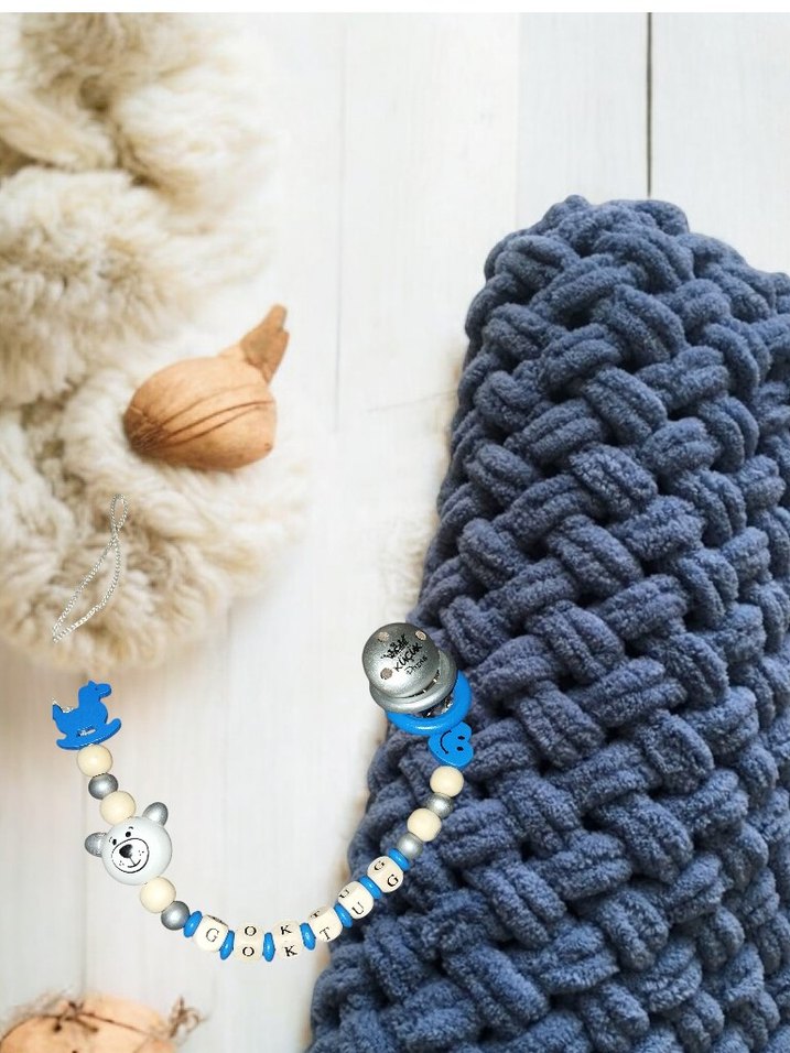 isimli emzik askısı hediyeli Alize Puffy Bebek Battaniyesi - Görsel 2