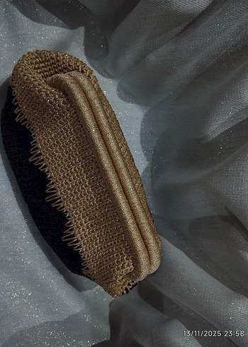 Siyah Simli Gold Nakışlı Kadın Portföy Çanta - Görsel 9