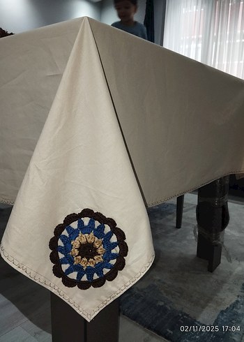 Bohem Tarz Jüt kumaşa motifli Runner Supla Sofra takımı - Görsel 9